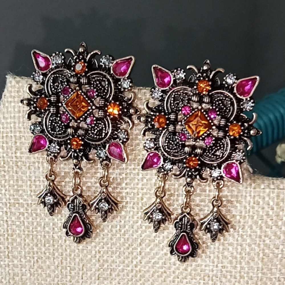 Elegant Multicolor Dangle Earrings